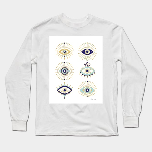 evil eyes Long Sleeve T-Shirt by CatCoq